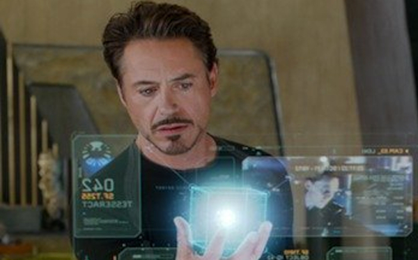 Tony Stark interacting with Jarvis